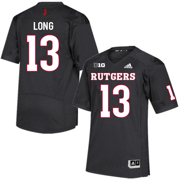 Men #13 Chris Long Rutgers Scarlet Knights College Football Jerseys Sale-Black - Click Image to Close